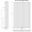 Plieger Siena radiateur design vertical double 1800x606mm 2030W blanc 7253145