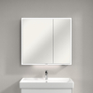 Villeroy & Boch My view armoire de toilette avec miroir - 80x75cm - 2 portes 2 prises de courant LED SW641657