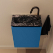 MONDIAZ TURE-DLUX Meuble toilette - 40cm - Jeans - EDEN - vasque Lava - position gauche - 1 trou de robinet SW1103823