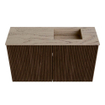 Mondiaz JOYA-DLUX 70cm meuble de salle de bains - couleur Walnut - Vasque FAYE position Droite Sans trou de robinet couleur Arena SW1424330