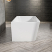 FugaFlow Eccelente Calma half vrijstaand bad - 180x80x58cm - met afvoer - acryl - glans wit SW1451410