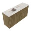 Mondiaz JOYA-DLUX 80cm toiletmeubel - kleur Dusk - Wastafel FAYE positie Links 1 kraangat kleur Frappe. SW1423065