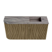 Mondiaz JOYA-DLUX Meuble de salle de bains 81,6cm - arrondi gauche couleur Dusk - Vasque FAYE position Droite Sans trou de robinet couleur Sombra. SW1426163