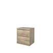 Proline top ensemble de meubles bas 60x46x63.2cm meuble a symétrique chêne brut et plaque de recouvrement chêne brut SW350381