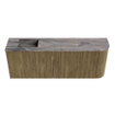 Mondiaz JOYA-DLUX 111.6cm toiletmeubel - ronding rechts kleur Dusk - Wastafel FAYE positie Links 1 kraangat kleur Sombra. SW1426279