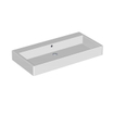 INK Unit lavabo - 100x40x10cm - 1 cuve - 0 trous de robinet - porcelaine blanc brillant SB0204041