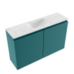 MONDIAZ TURE-DLUX Meuble toilette - 80cm - Smag - EDEN - vasque Opalo - position centrale - 1 trou de robinet SW1104535