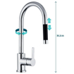 Plieger New Road mitigeur de cuisine avec douchette extractible chrome 4333278