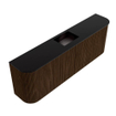 Mondiaz JOYA 123.2cm toiletmeubel - ronding links en rechts kleur Walnut - Wastafel FAYE positie Midden 1 kraangat kleur Urban. SW1421413
