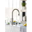 Quooker BE flex kokendwaterkraan - draaibare & uittrekbare uitloop - Combi+ reservoir - Warm / kokend water - RVS SW795575