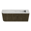 Mondiaz JOYA-DLUX 101.6cm toiletmeubel - ronding links kleur Shadow - Wastafel FAYE positie Rechts Zonder kraangat kleur Opalo. SW1422946