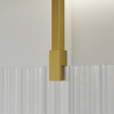 FortiFura Galeria Douche à l'italienne - 140x200cm - Verre nervuré - Bras plafond - Laiton brossé (doré) SW957425