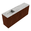 Mondiaz JOYA-DLUX 100cm toiletmeubel - kleur Ruby - Wastafel FAYE positie Links 1 kraangat kleur Glace. SW1423554