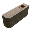 Mondiaz JOYA-DLUX 91.6cm toiletmeubel - ronding links kleur Shadow - Wastafel FAYE positie Rechts 1 kraangat kleur Saba. SW1425150