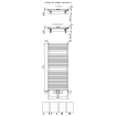 Plieger Florian Nxt M designradiator dubbel horizontaal met middenaansluiting 1406x600mm 1153W wit 7255239