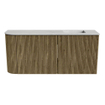 Mondiaz JOYA-DLUX 91.6cm toiletmeubel - ronding links kleur Dusk - Wastafel FAYE positie Rechts Zonder kraangat kleur Opalo. SW1423360