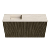 Mondiaz JOYA-DLUX 80cm toiletmeubel - kleur Shadow - Wastafel FAYE positie Links 1 kraangat kleur Meli. SW1424876