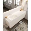 Mondiaz VICA ensemble de meuble de salle de bain - 150cm - meuble sous-vasque lin - 4 tiroirs - lavabo nuage gauche - 1 trou de robinet - version XL 60cm de haut SW1089582