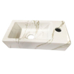 Wiesbaden Mini-Rhea Lave-main Droite 36x18x9cm Carrara look marbre Blanc SW484772