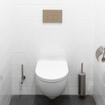 QeramiQ Push Bedieningsplaat - voor Geberit UP320 inbouwreservoir - dualflush - rechthoekige knoppen - kunststof taupe SW1102379