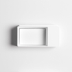 Clou New Flush 3 fontein 35x18cm voorbewerkt kraangat aluite Wit mat SW106246