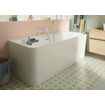 Villeroy & Boch Collaro baignoire semi-autoportante semi-autoportante - 180x80cm - rectangulaire trop-plein chrome Acrylique Blanc Brillant SW354245