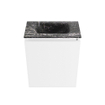 MONDIAZ TURE-DLUX Meuble toilette - 40cm - Talc - EDEN - vasque Lava - position centrale - sans trou de robinet SW1103597