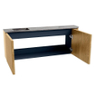 Mondiaz JOYA-DLUX 111.6cm toiletmeubel - ronding rechts kleur Oak - Wastafel FAYE positie Links 1 kraangat kleur Sombra. SW1424283
