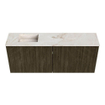 Mondiaz JOYA-DLUX 100cm toiletmeubel - kleur Shadow - Wastafel FAYE positie Links 1 kraangat kleur Frappe. SW1422711