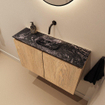 MONDIAZ TURE-DLUX Meuble toilette - 80cm - Washed Oak - EDEN - vasque Lava - position centrale - sans trou de robinet SW1104115