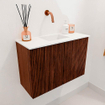 Mondiaz JOYA 60cm meuble de toilette - couleur Ruby - Vasque FAYE position Milieu Sans trou de robinet couleur Talc SW1421734