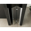Wiesbaden Maki Porte de niche pliante droite 800 x 2000 x 8 mm verre clair nano chrome SW95429
