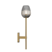 Astro Tacoma Single Grande Wandlamp/Plafondlamp - 230V - IP44 - ovaal - geribbeld - smoke glas - messing (goud) SW1569650