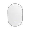 Mondiaz GLOW Miroir de Salle de Bain - Ovale - 45x90cm - Éclairage LED indirect - capteur de mouvement - Smoke (Anthracite) SW1105158