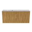 Mondiaz JOYA-DLUX Meuble de salle de bains 90cm - couleur Oak - Vasque FAYE position Gauche 1 trou de robinet couleur Glace SW1421982