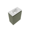 MONDIAZ TURE-DLUX Meuble toilette - 40cm - Army - EDEN - vasque Opalo - position centrale - sans trou de robinet SW1104164