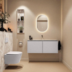 MONDIAZ TURE-DLUX Meuble toilette - 120cm - Cale - EDEN - vasque Glace - position centrale - sans trou de robinet SW1103185