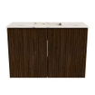 Mondiaz JOYA-DLUX 60cm toiletmeubel - kleur Walnut - Wastafel FAYE positie Midden 1 kraangat kleur Nata. SW1424483