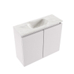 MONDIAZ TURE-DLUX Meuble toilette - 60cm - Cale - EDEN - vasque Ostra - position centrale - 1 trou de robinet SW1104746