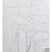 SAMPLE Terravito Alpuro carreau mural et de sol - 10x60cm - 10mm - Rectangle - rectifié - Effet marbre - Blanc/noir mat SW736065