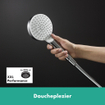 Hansgrohe Croma Select E douchette à main Vario EcoSmart 1/2 xØ11cm avec pluie turbo pluie et pluie intense blanc/chrome 0605330