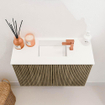Mondiaz JOYA 60cm toiletmeubel - kleur Dusk - Wastafel FAYE positie Midden 1 kraangat kleur Talc. SW1421554