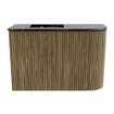 Mondiaz JOYA-DLUX Meuble de toilette 61,6 cm - arrondi droit couleur Dusk - Vasque FAYE position gauche Sans trou de robinet couleur Lava SW1423291