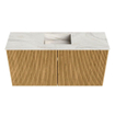 Mondiaz JOYA-DLUX 80cm toiletmeubel - kleur Oak - Wastafel FAYE positie Midden Zonder kraangat kleur Ostra. SW1422214