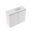 MONDIAZ TURE-DLUX Meuble toilette - 60cm - Cale - EDEN - vasque Opalo - position droite - 1 trou de robinet SW1104195