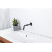 FugaFlow Eccelente Ensemble robinetterie pour lavabo - encastré - bec 18cm - raccourcissable - siphon - bouchon toujours ouvert - Gunmetal brossé PVD SW1469157