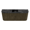 Mondiaz JOYA-DLUX Meuble de toilette 103,2 cm - arrondi gauche et droite couleur Shadow - Vasque FAYE position Milieu Sans trou de robinet couleur Lava SW1422893