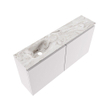 MONDIAZ TURE-DLUX Meuble toilette - 100cm - Cale - EDEN - vasque Glace - position gauche - 1 trou de robinet SW1103250