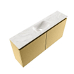 MONDIAZ TURE-DLUX Meuble toilette - 100cm - Oro - EDEN - vasque Ostra - position centrale - 1 trou de robinet SW1104954