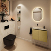 MONDIAZ TURE-DLUX meuble WC 60cm Oro. EDEN lavabo Ostra position gauche. Sans trou de robinet. SW1104972
